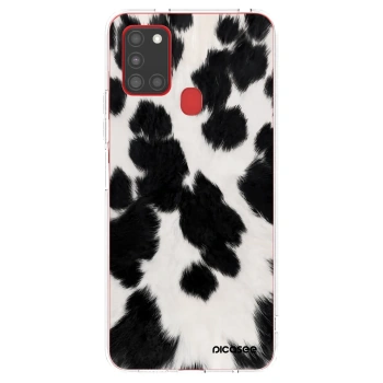 Picasee átlátszó szilikon tok az alábbi mobiltelefonokra Samsung Galaxy A21s - Black Moo