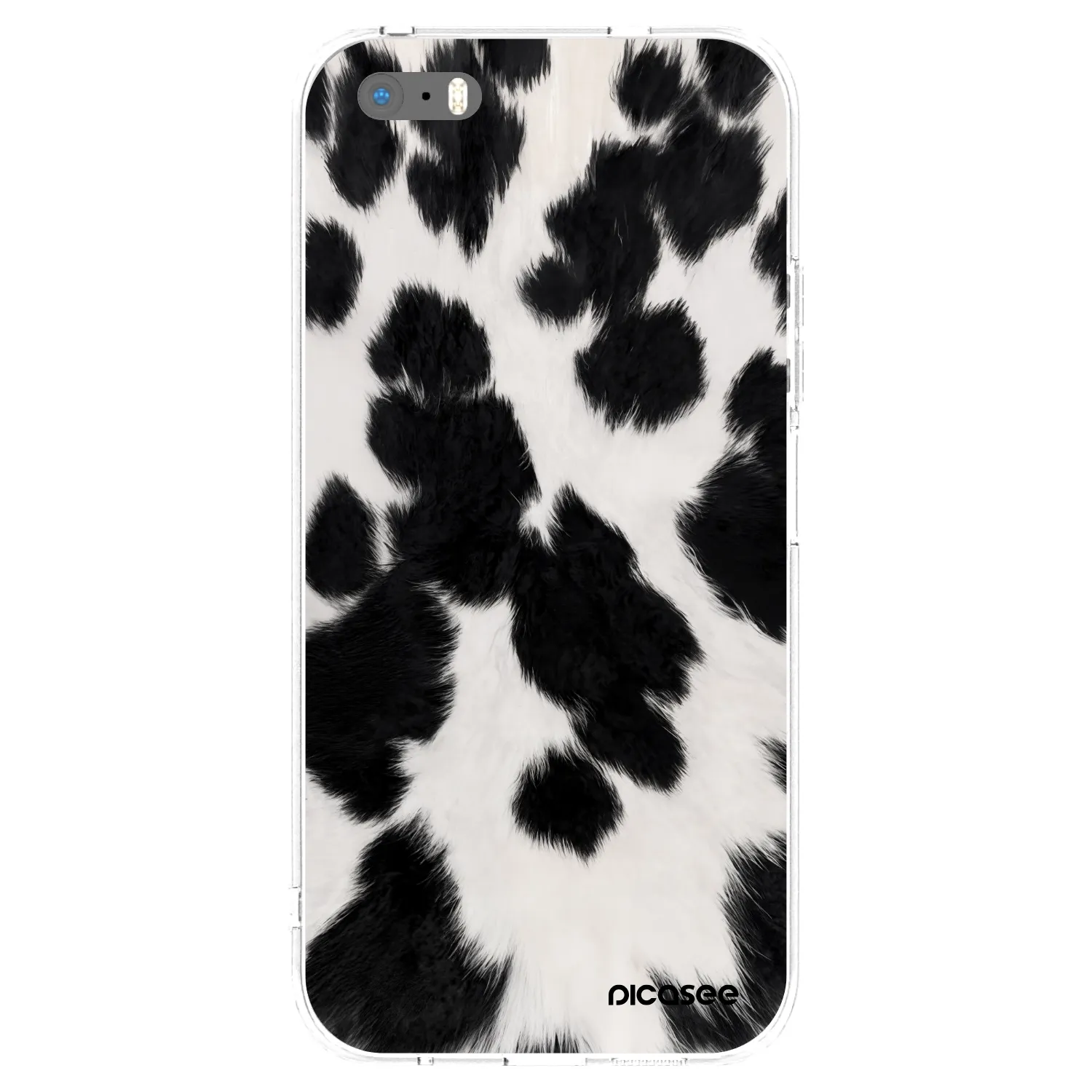 Picasee átlátszó szilikon tok az alábbi mobiltelefonokra Apple iPhone 5/5S/SE - Black Moo