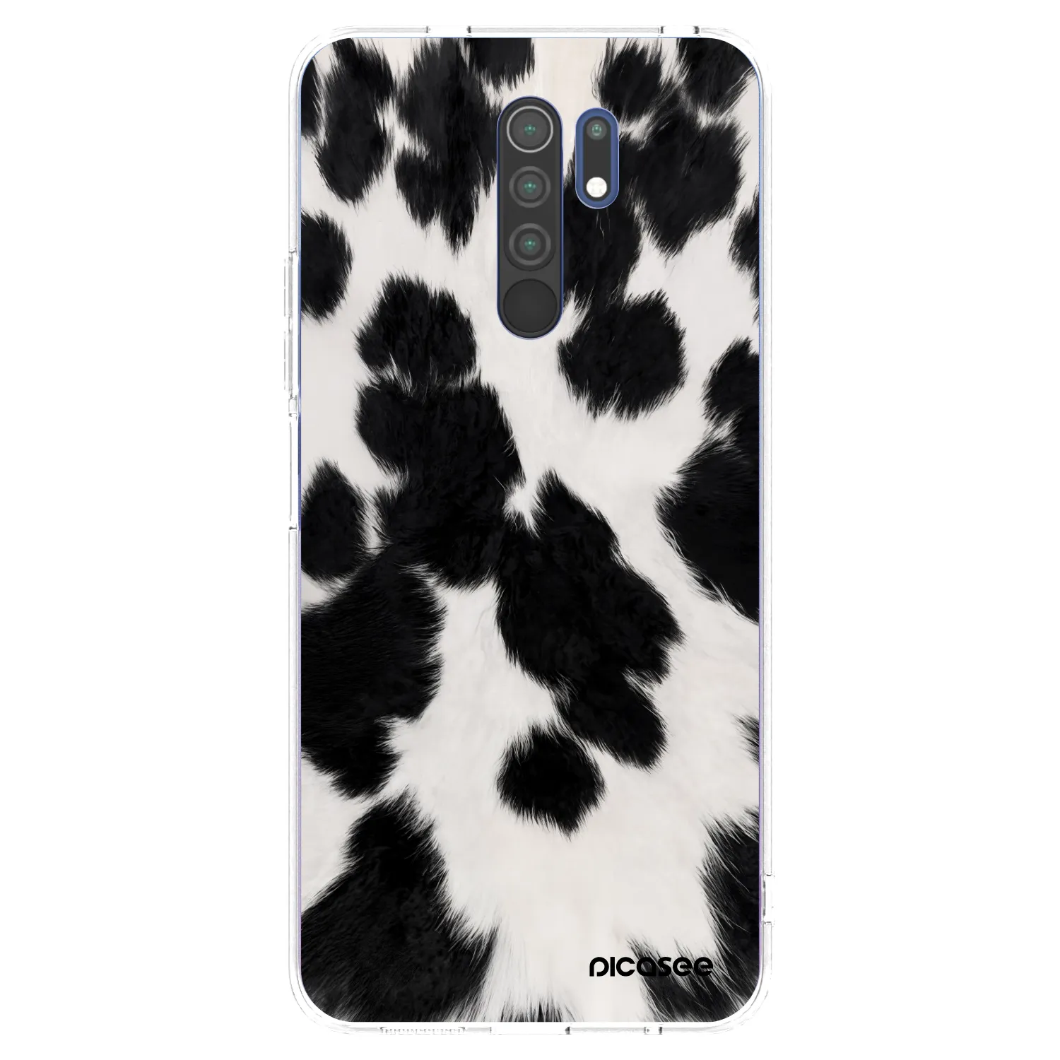 Picasee átlátszó szilikon tok az alábbi mobiltelefonokra Xiaomi Redmi 9 - Black Moo