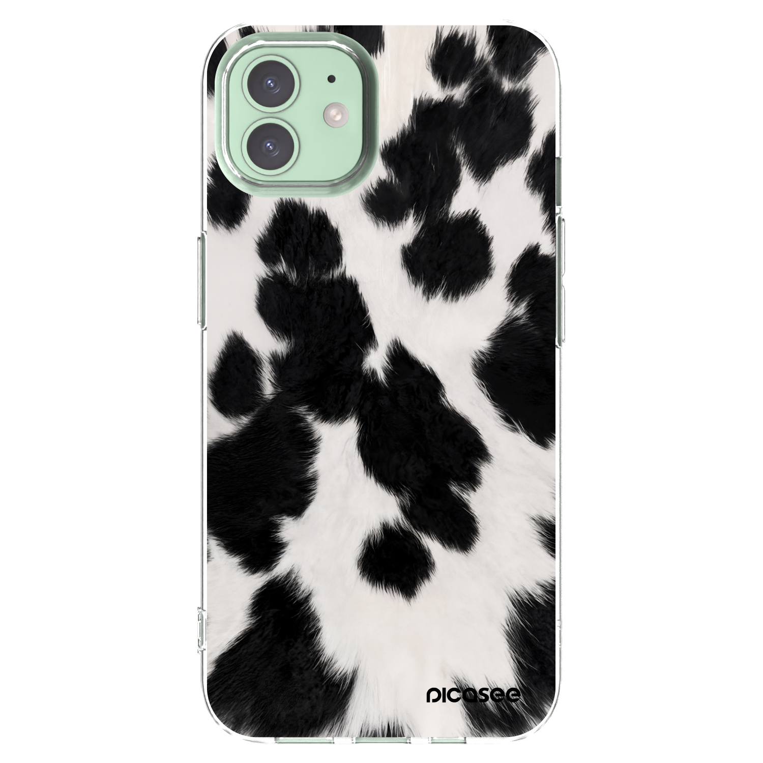 Picasee átlátszó szilikon tok az alábbi mobiltelefonokra Apple iPhone 12 - Black Moo