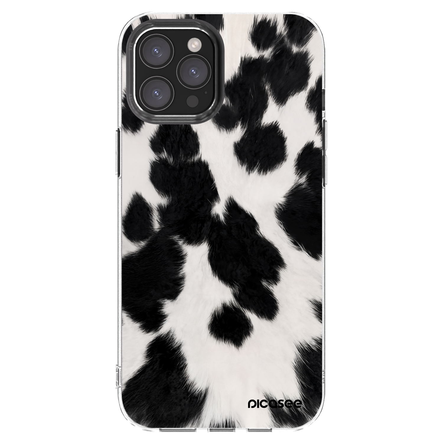 Picasee átlátszó szilikon tok az alábbi mobiltelefonokra Apple iPhone 12 Pro Max - Black Moo