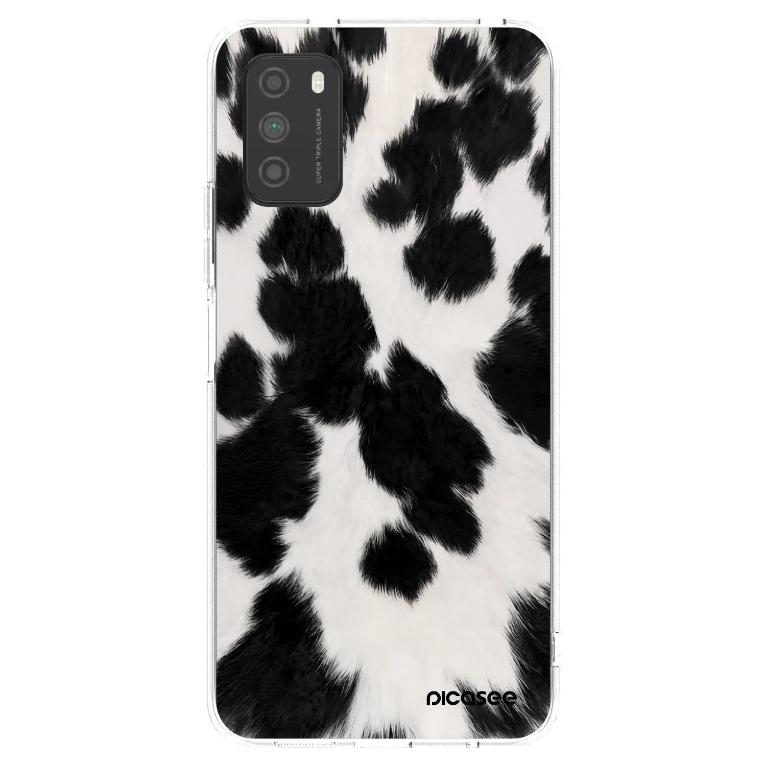 Picasee átlátszó szilikon tok az alábbi mobiltelefonokra Xiaomi Poco M3 - Black Moo