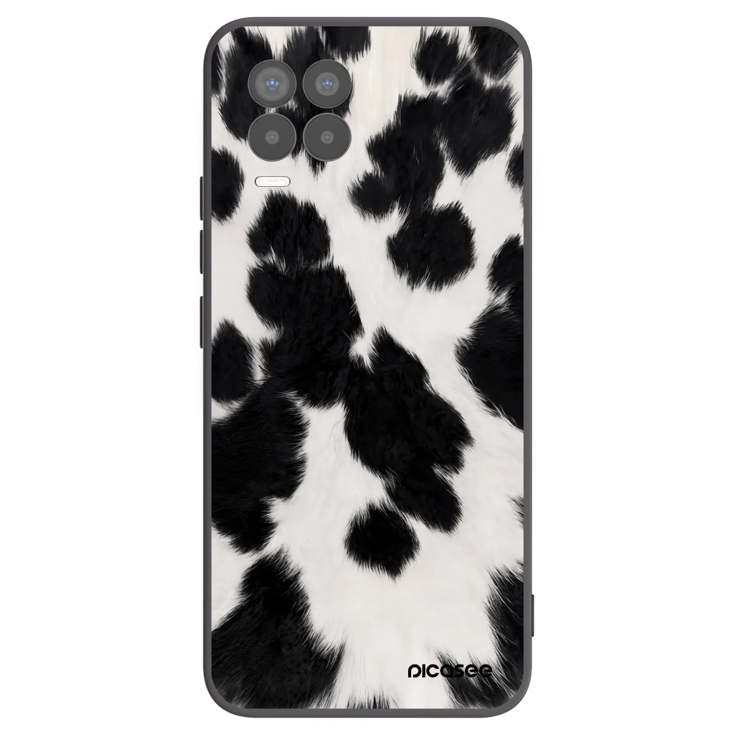 Picasee fekete szilikon tok az alábbi mobiltelefonokra Realme 8 Pro - Black Moo