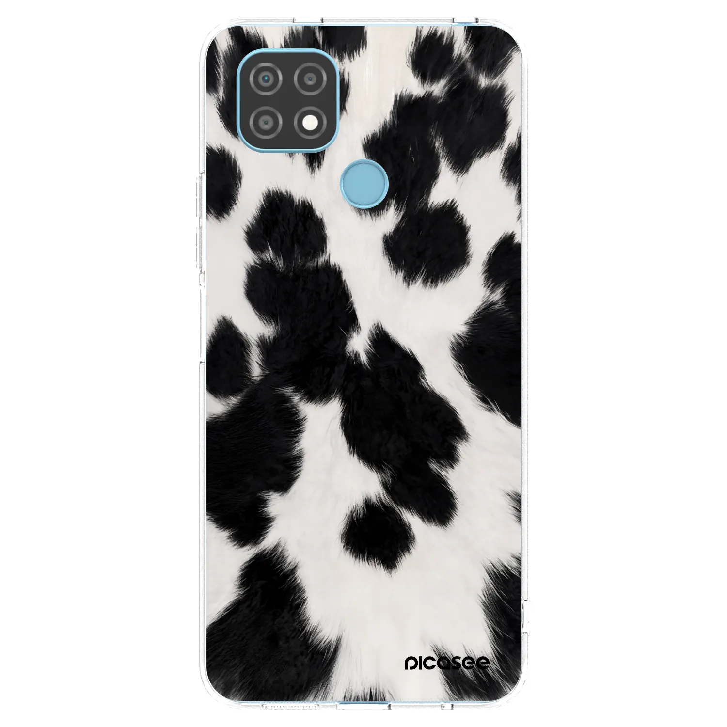 Picasee átlátszó szilikon tok az alábbi mobiltelefonokra Realme C21 - Black Moo