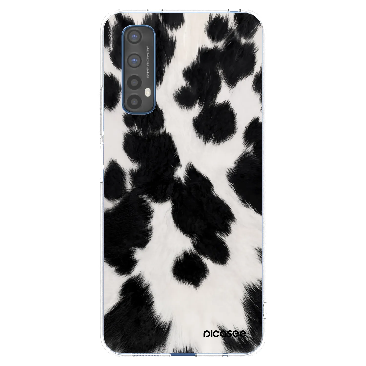 Picasee átlátszó szilikon tok az alábbi mobiltelefonokra Realme 7 - Black Moo