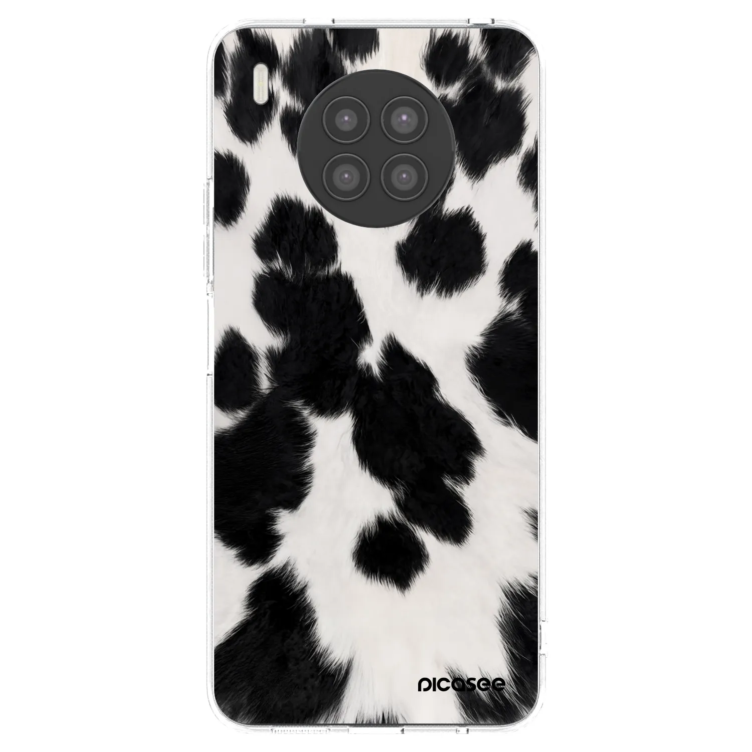 Picasee átlátszó szilikon tok az alábbi mobiltelefonokra Huawei Nova 8i - Black Moo