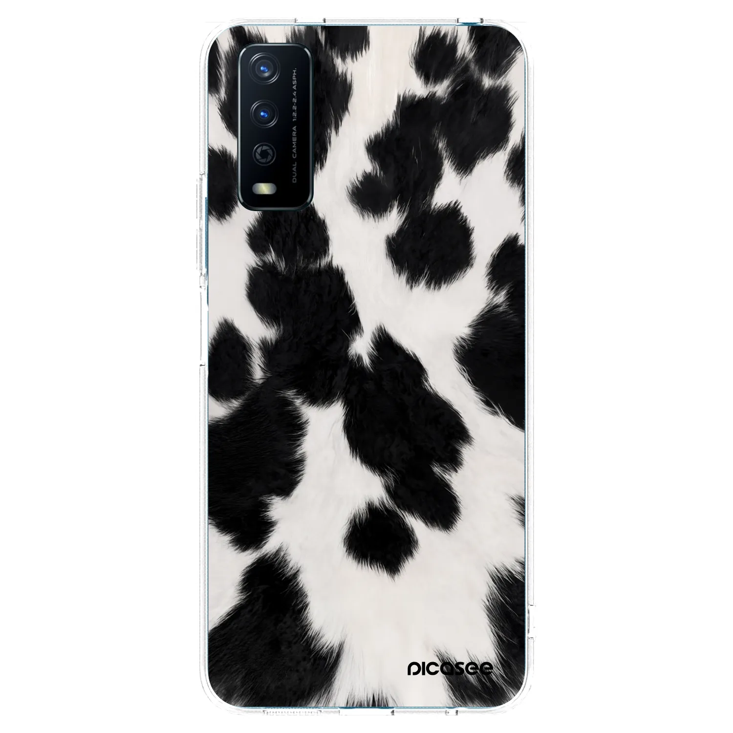 Picasee átlátszó szilikon tok az alábbi mobiltelefonokra Vivo Y11s - Black Moo