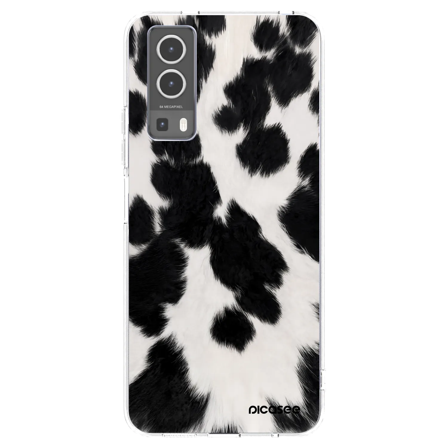 Picasee átlátszó szilikon tok az alábbi mobiltelefonokra Vivo Y72 5G - Black Moo