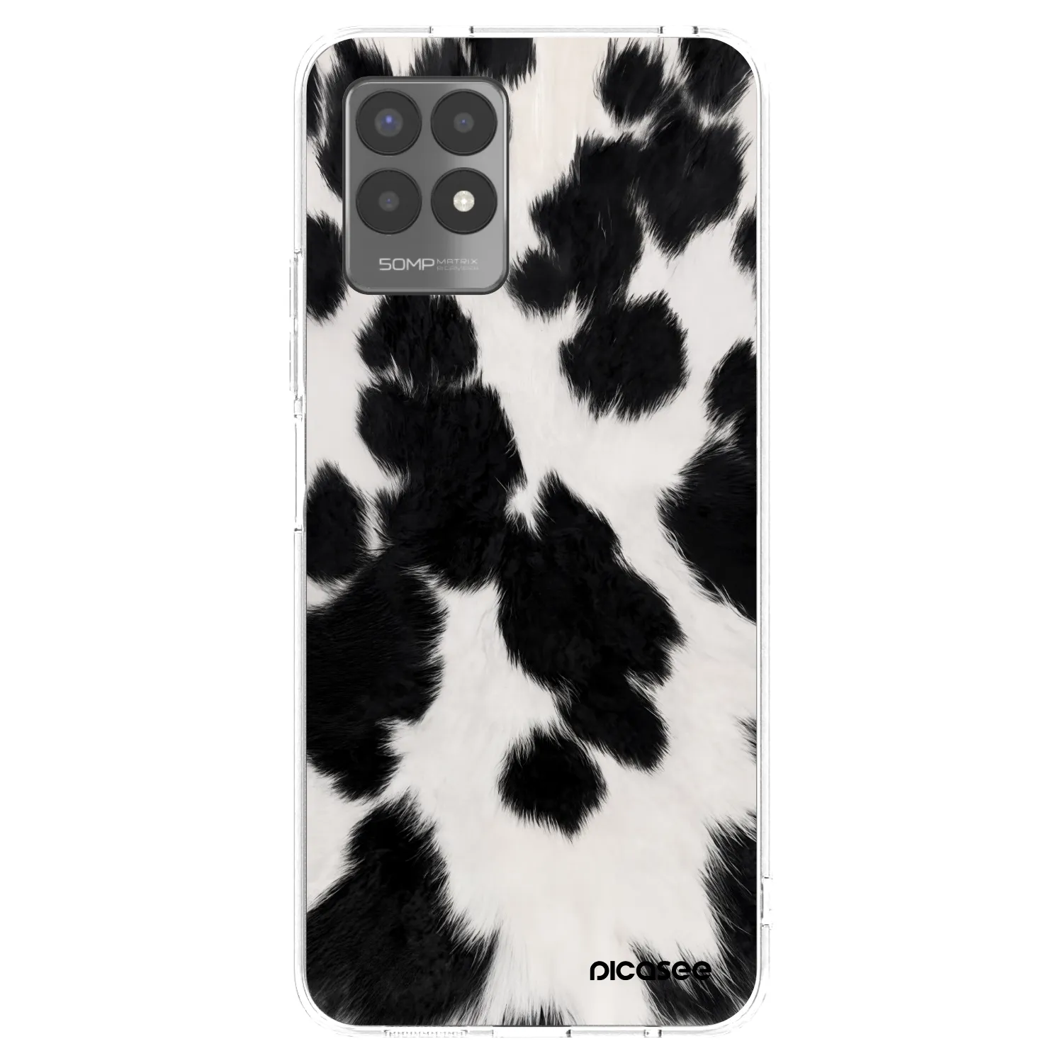 Picasee átlátszó szilikon tok az alábbi mobiltelefonokra Realme 8i - Black Moo