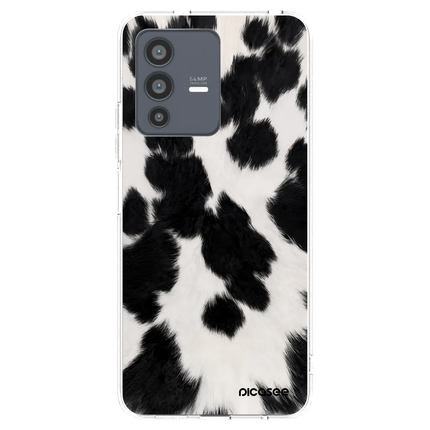 Picasee átlátszó szilikon tok az alábbi mobiltelefonokra Vivo V23 5G - Black Moo