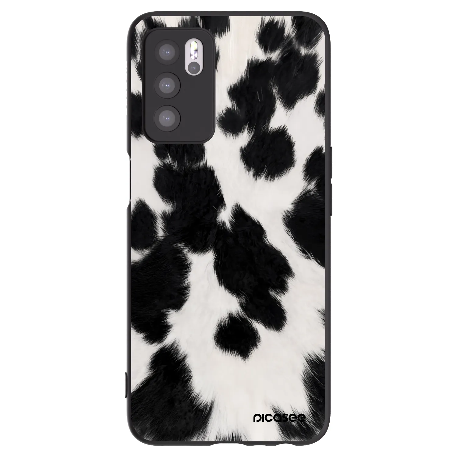 Picasee fekete szilikon tok az alábbi mobiltelefonokra OPPO A16s - Black Moo