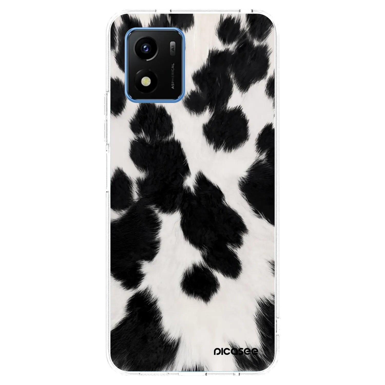 Picasee átlátszó szilikon tok az alábbi mobiltelefonokra Vivo Y01 - Black Moo