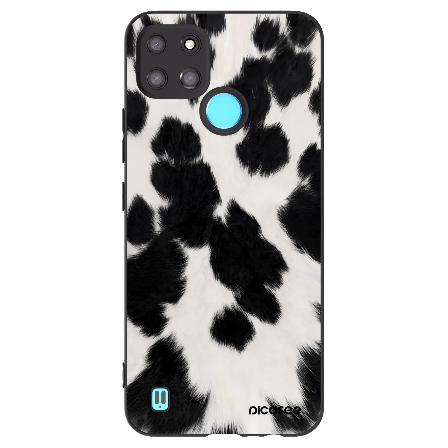 Picasee fekete szilikon tok az alábbi mobiltelefonokra Realme C21Y - Black Moo