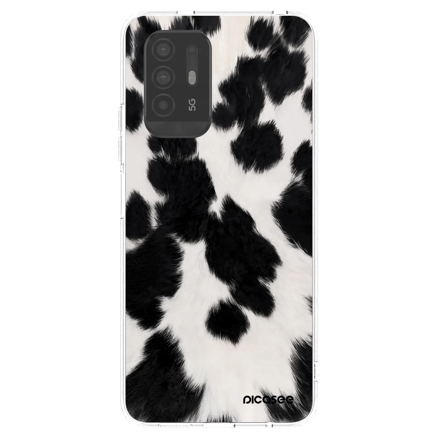Picasee átlátszó szilikon tok az alábbi mobiltelefonokra OPPO A94 5G - Black Moo