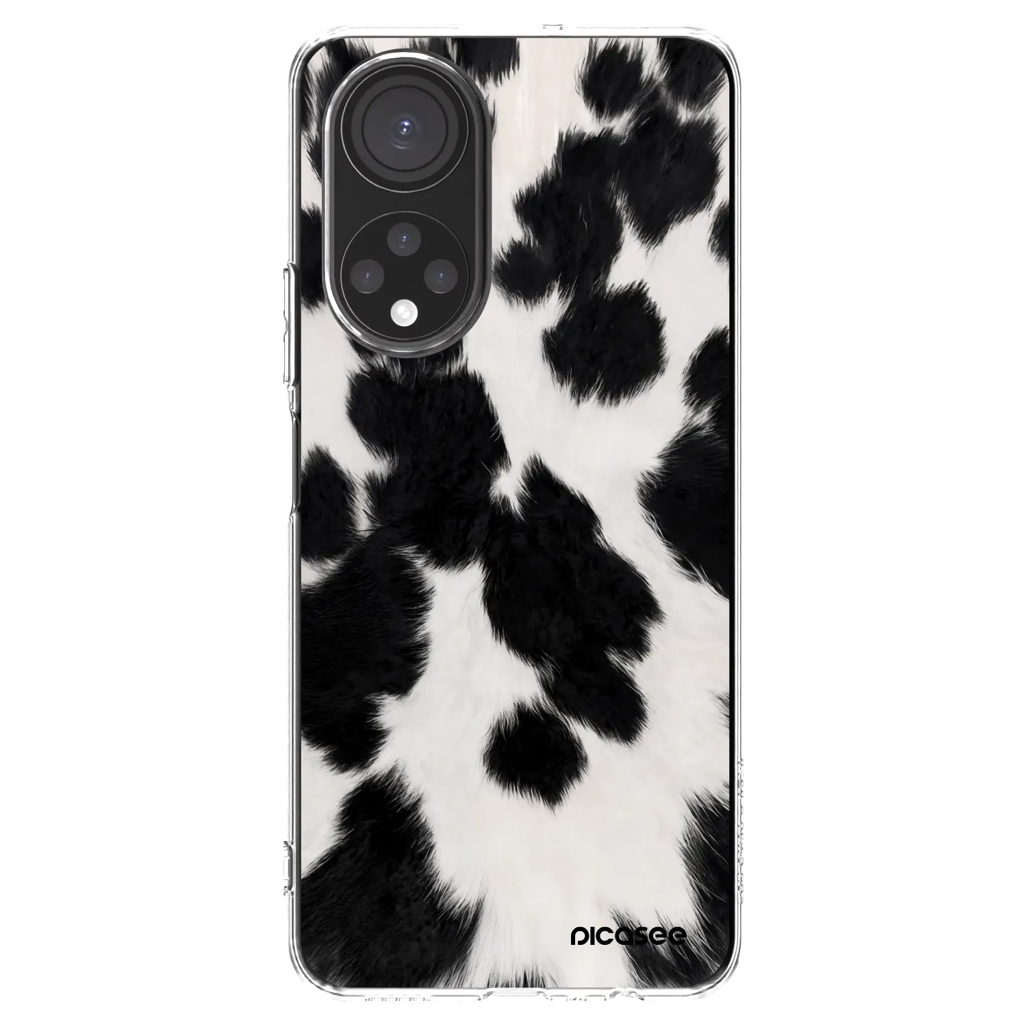Picasee átlátszó szilikon tok az alábbi mobiltelefonokra Honor X7 - Black Moo