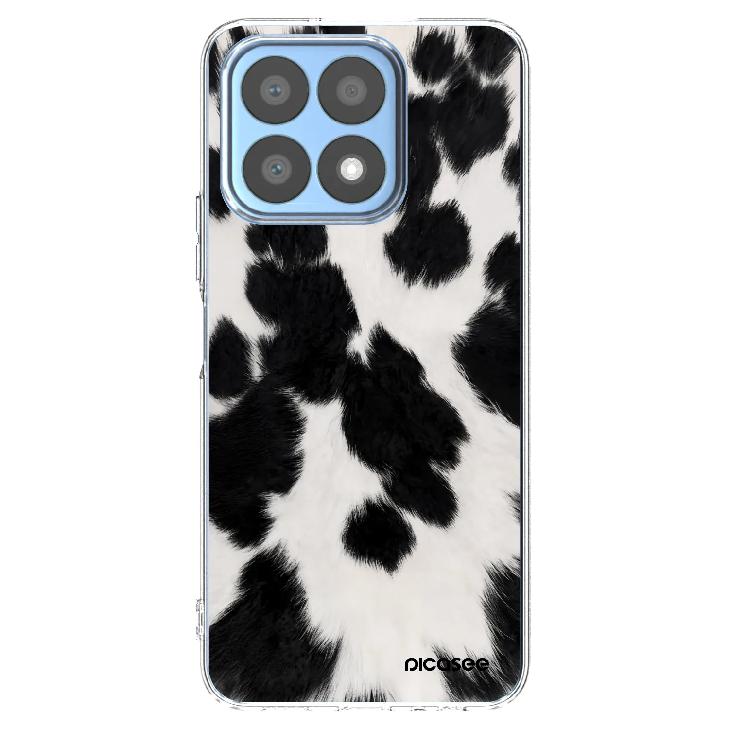 Picasee átlátszó szilikon tok az alábbi mobiltelefonokra Honor X8a - Black Moo