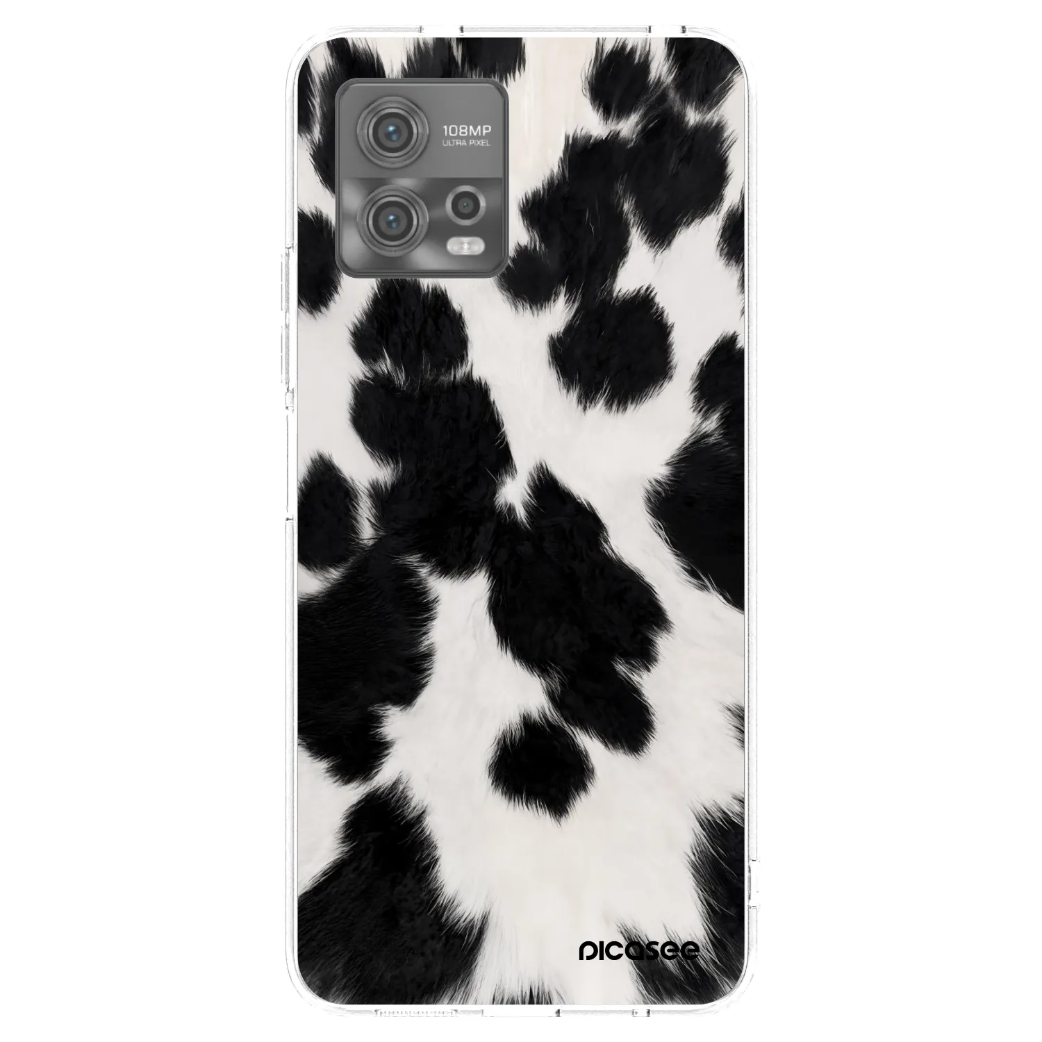 Picasee átlátszó szilikon tok az alábbi mobiltelefonokra Motorola Moto G72 - Black Moo