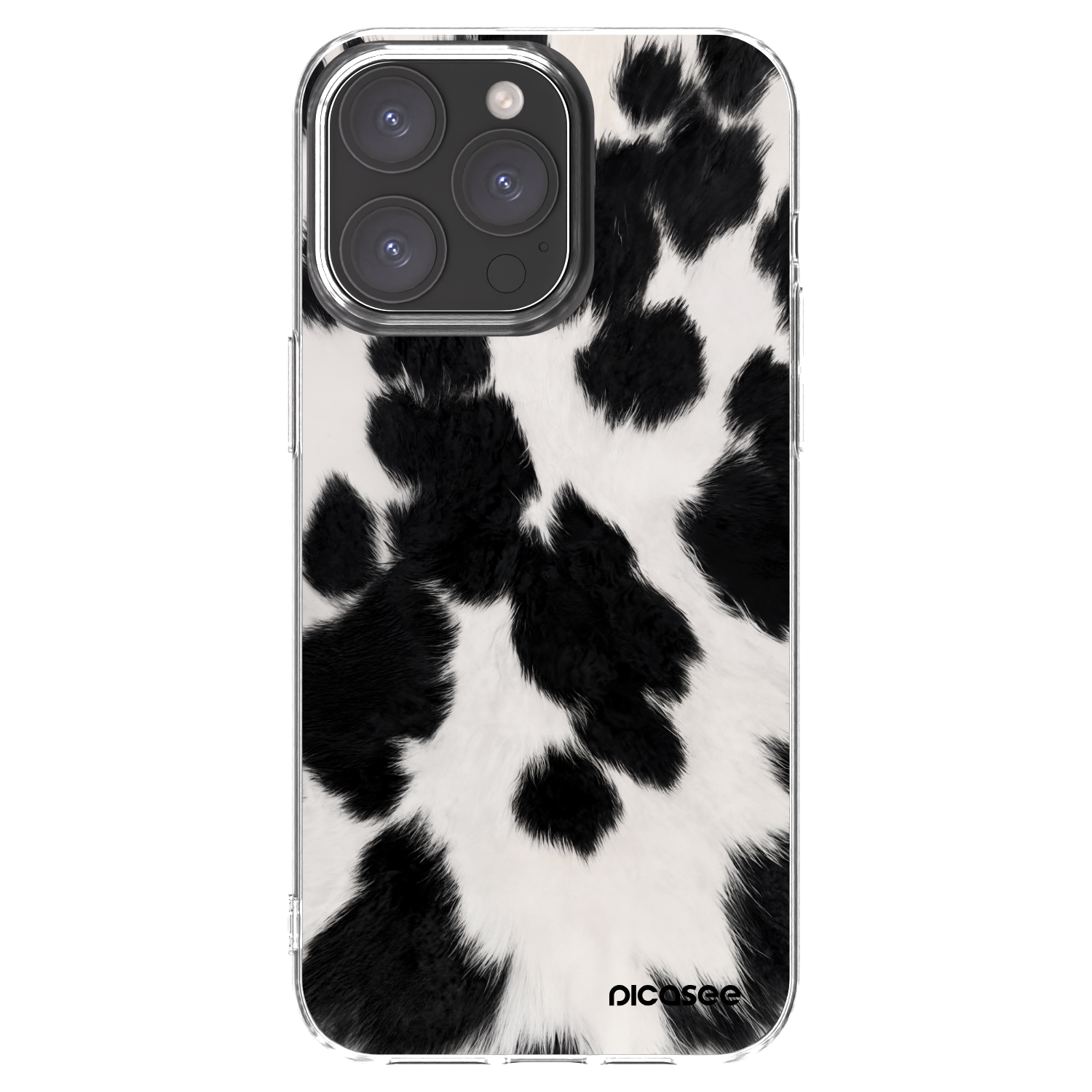 Picasee átlátszó szilikon tok az alábbi mobiltelefonokra Apple iPhone 15 Pro Max - Black Moo