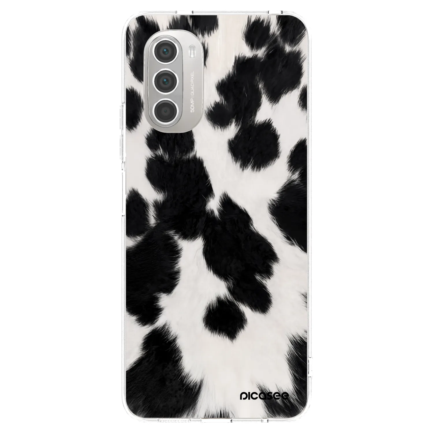 Picasee átlátszó szilikon tok az alábbi mobiltelefonokra Motorola Moto G51 - Black Moo