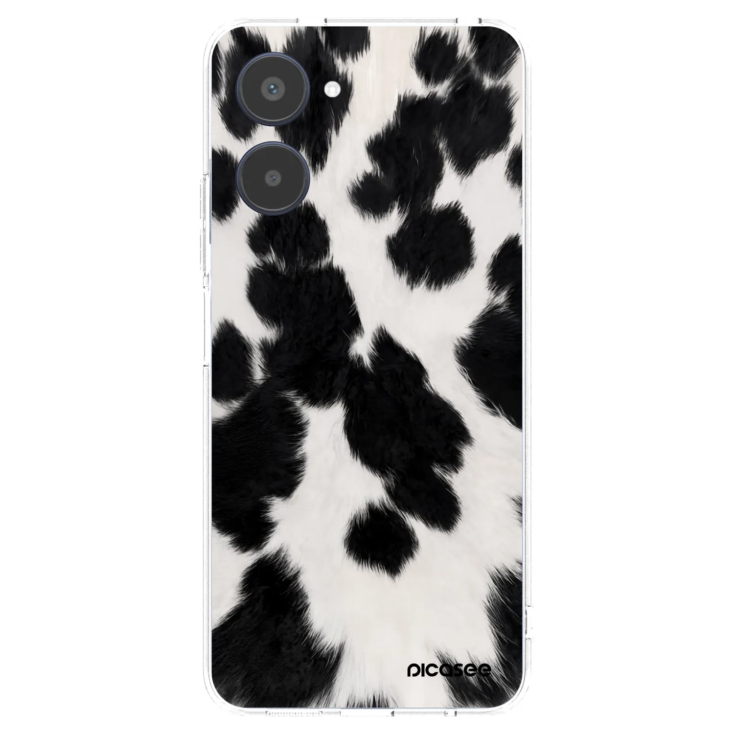 Picasee átlátszó szilikon tok az alábbi mobiltelefonokra Realme 10 4G - Black Moo