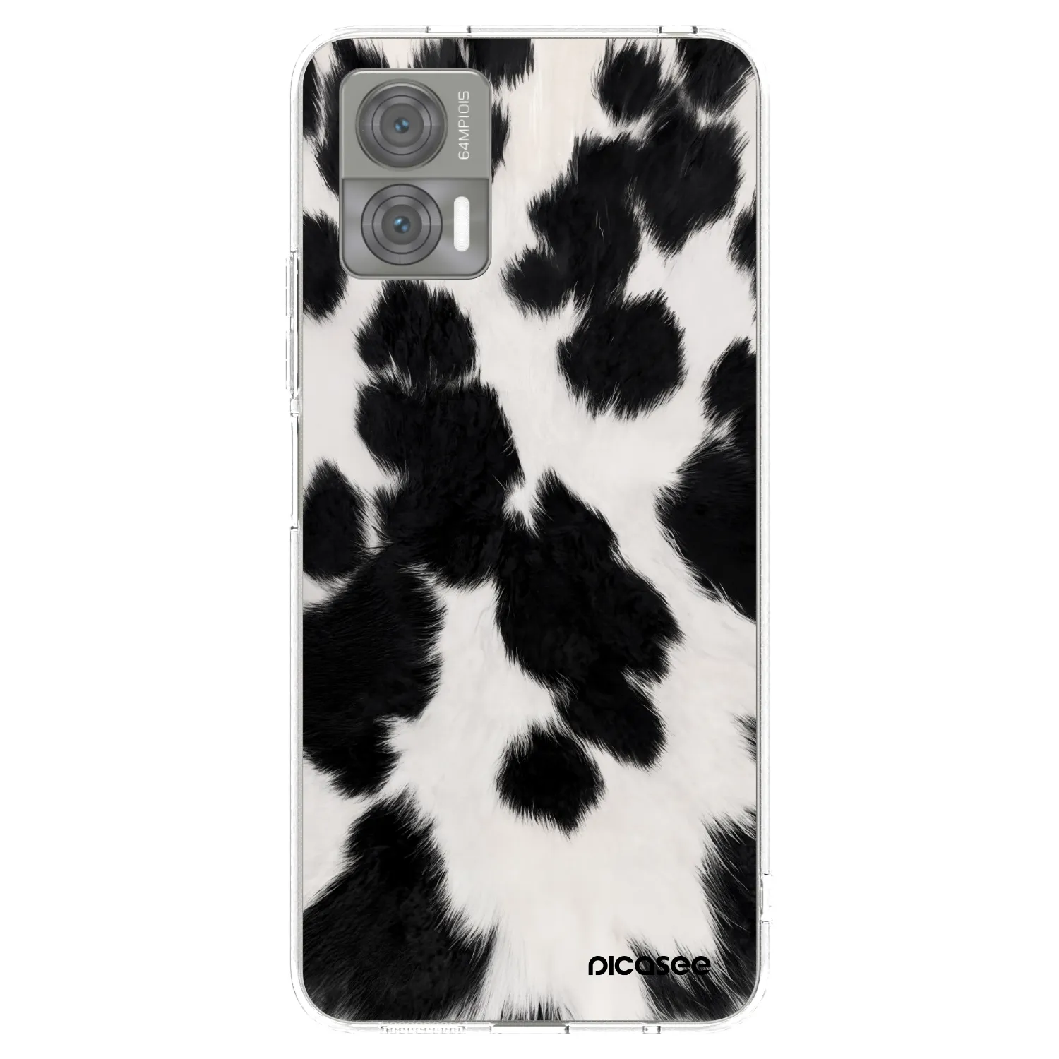 Picasee átlátszó szilikon tok az alábbi mobiltelefonokra Motorola Edge 30 Neo - Black Moo