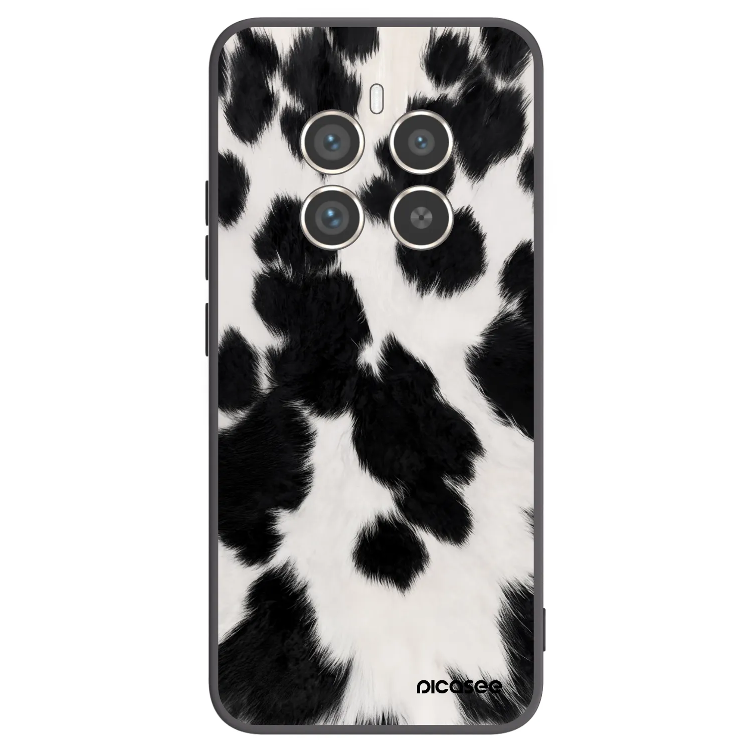 Picasee fekete szilikon tok az alábbi mobiltelefonokra Realme 12 Pro 5G - Black Moo