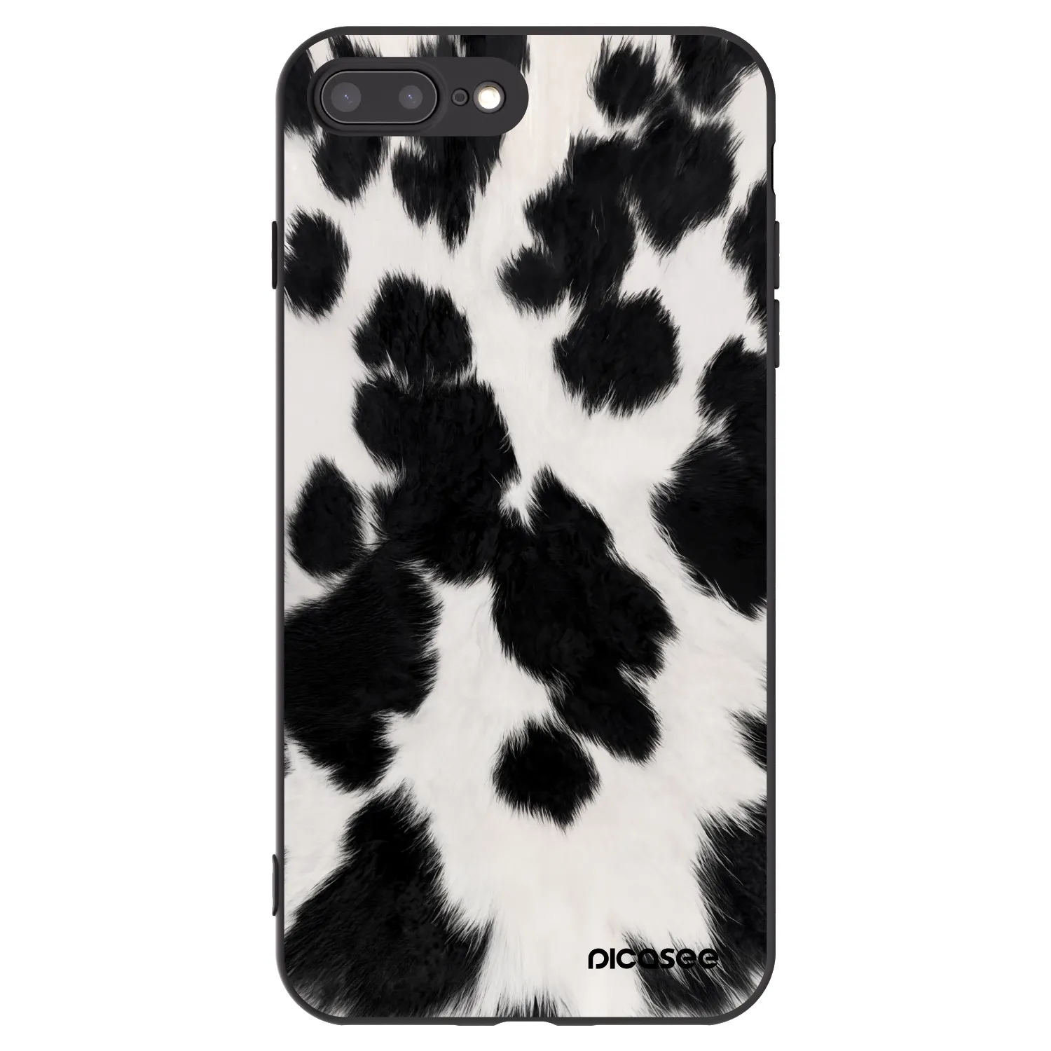 Picasee fekete szilikon tok az alábbi mobiltelefonokra Apple iPhone 8 Plus - Black Moo