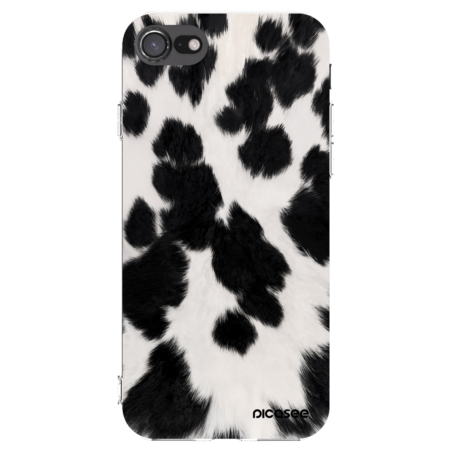 Picasee átlátszó szilikon tok az alábbi mobiltelefonokra Apple iPhone 7 - Black Moo