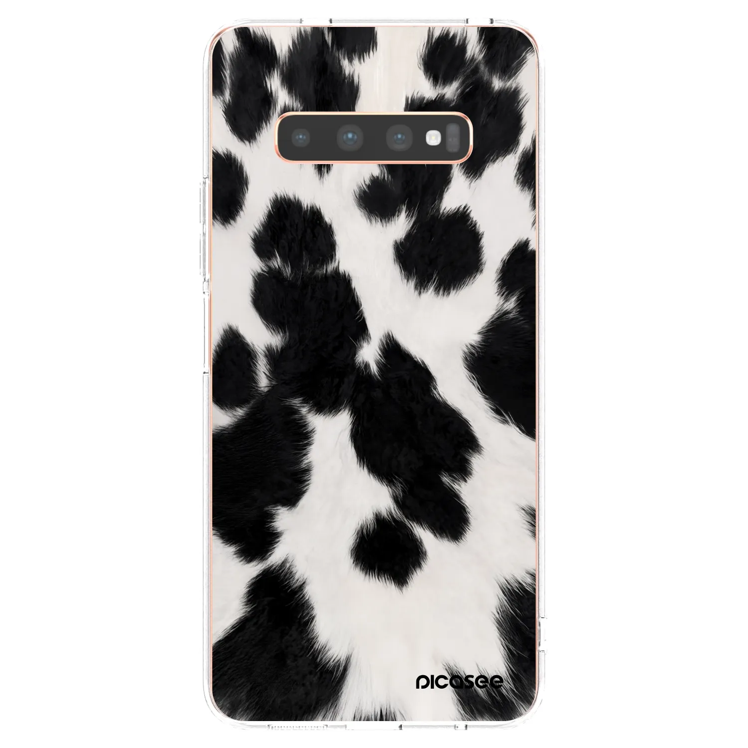 Picasee átlátszó szilikon tok az alábbi mobiltelefonokra Samsung Galaxy S10 Plus G975 - Black Moo