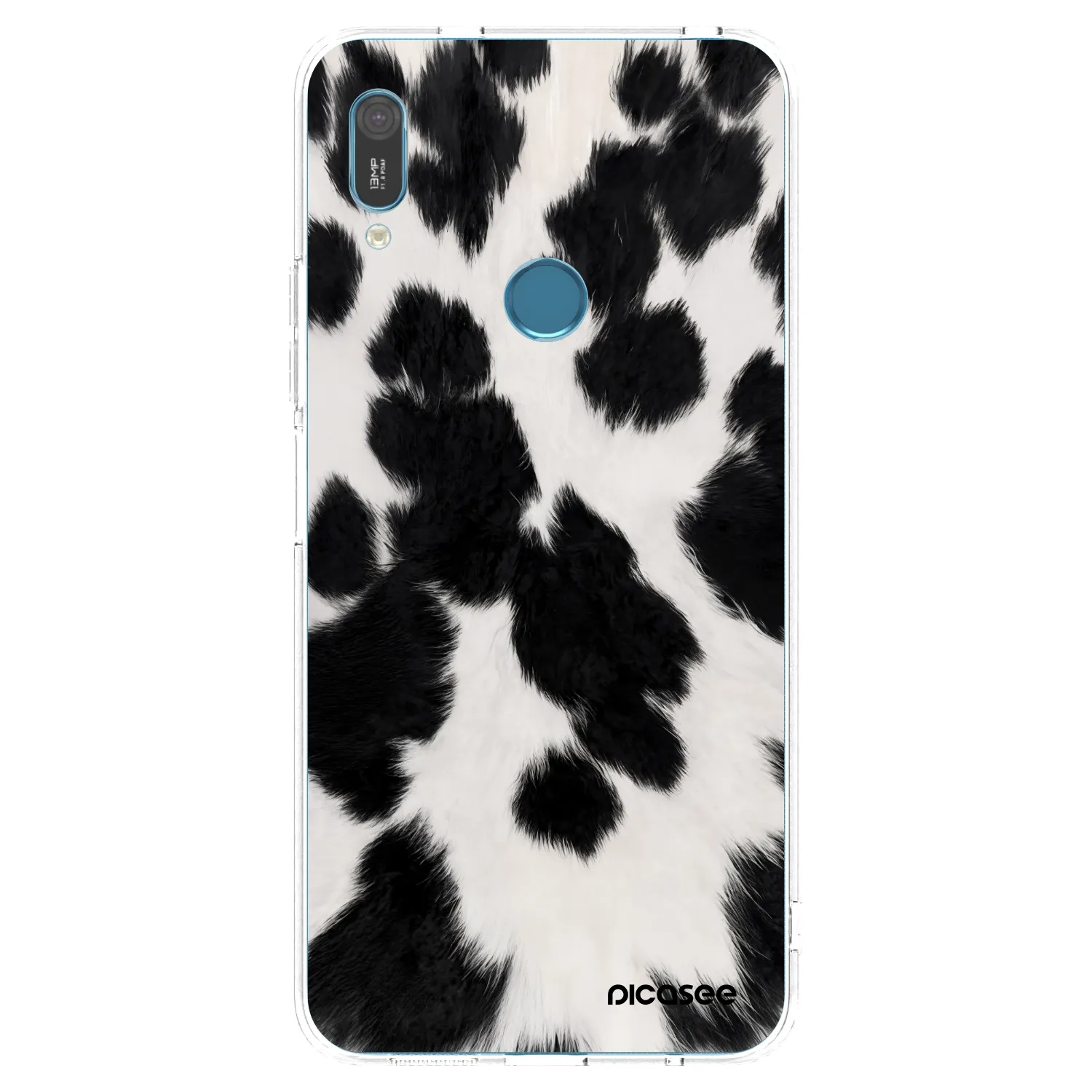 Picasee átlátszó szilikon tok az alábbi mobiltelefonokra Huawei Y6 2019 - Black Moo
