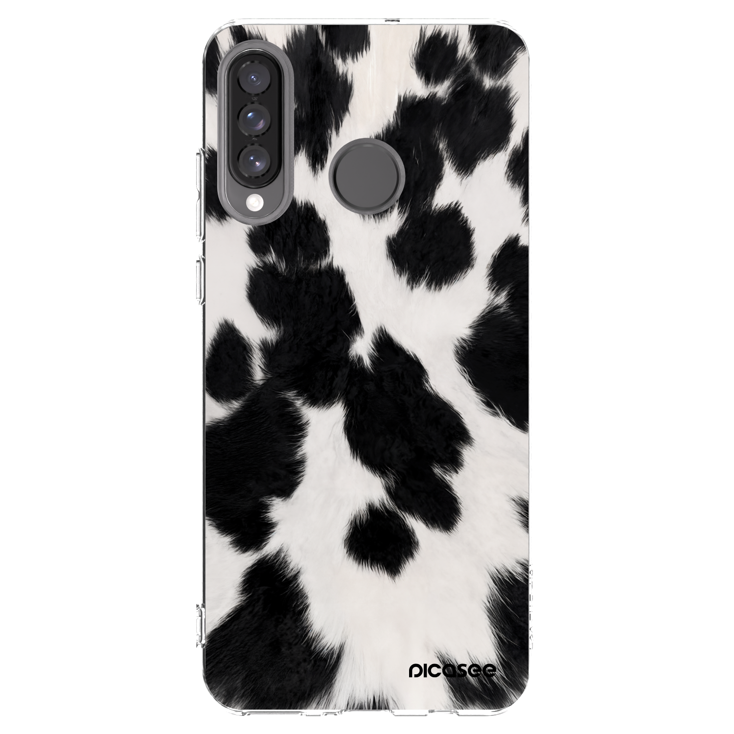 Picasee átlátszó szilikon tok az alábbi mobiltelefonokra Huawei P30 Lite - Black Moo