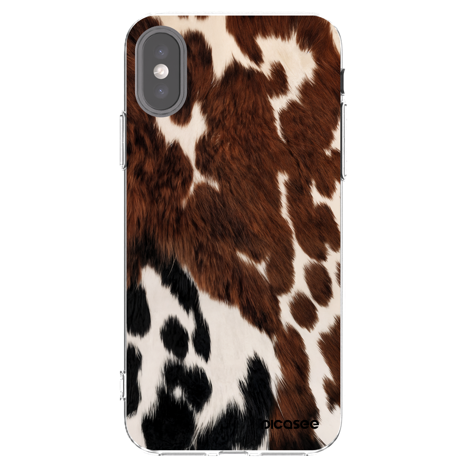 Picasee átlátszó szilikon tok az alábbi mobiltelefonokra Apple iPhone X/XS - Rust