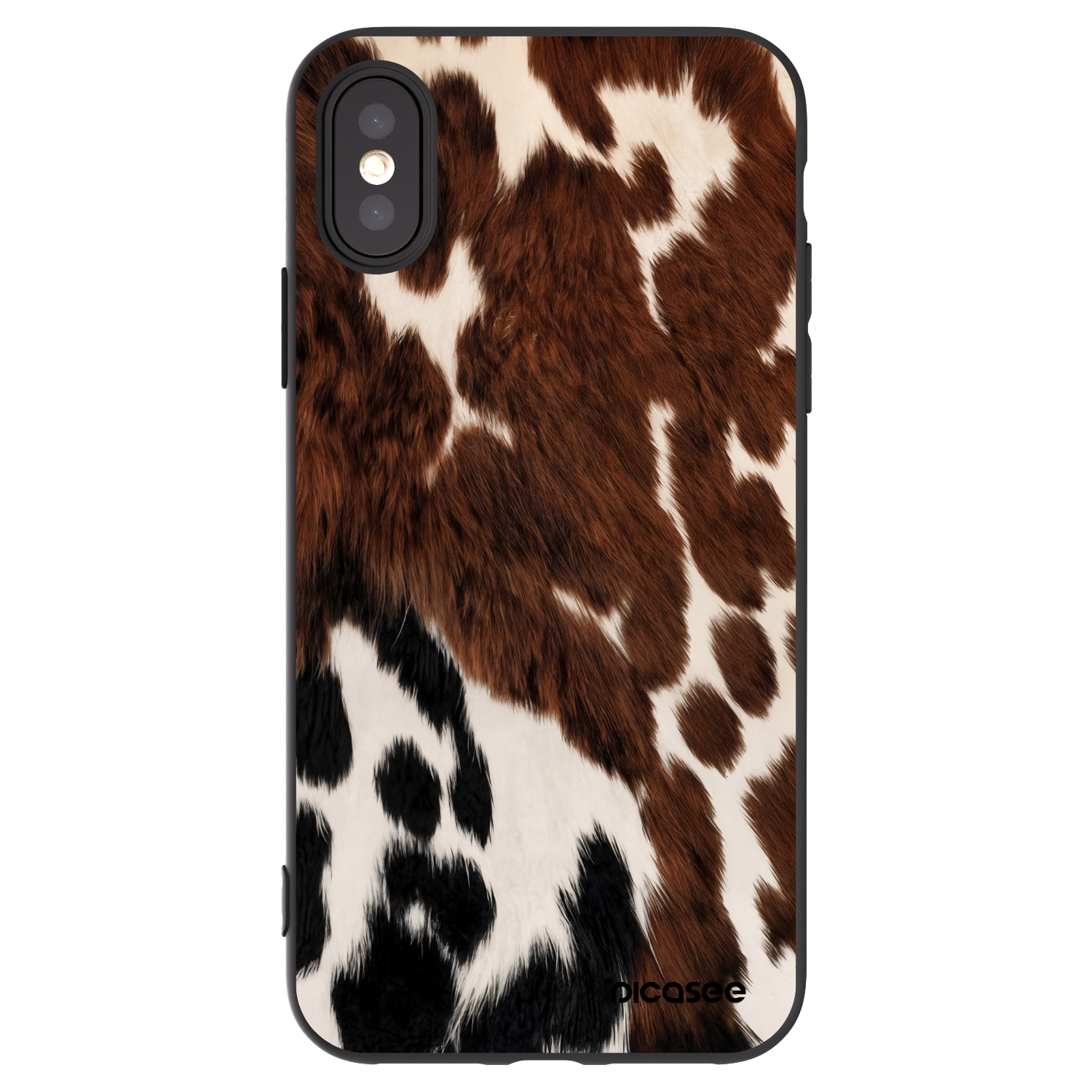 Picasee fekete szilikon tok az alábbi mobiltelefonokra Apple iPhone X/XS - Rust