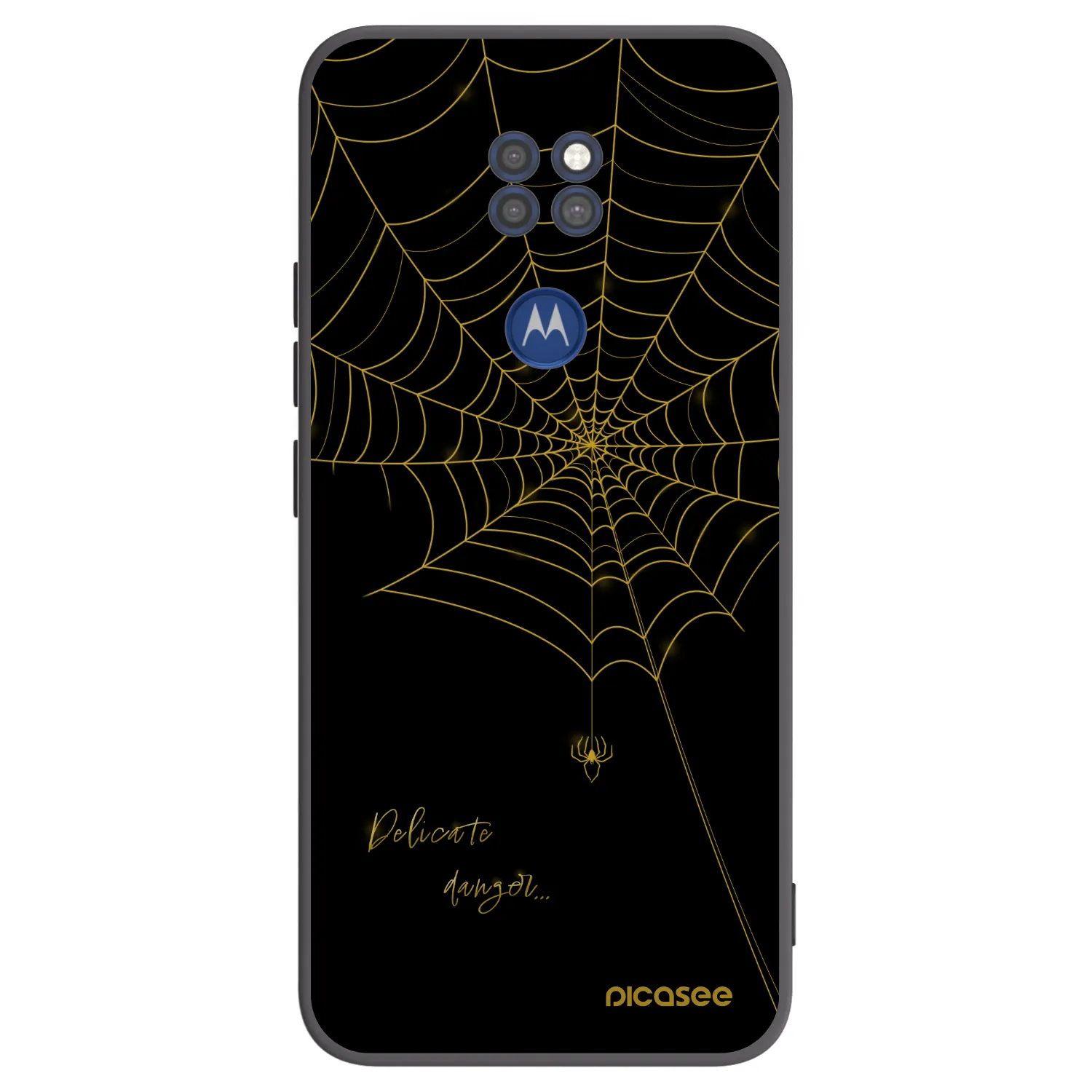 Picasee fekete szilikon tok az alábbi mobiltelefonokra Motorola Moto G9 Play - Delicate danger