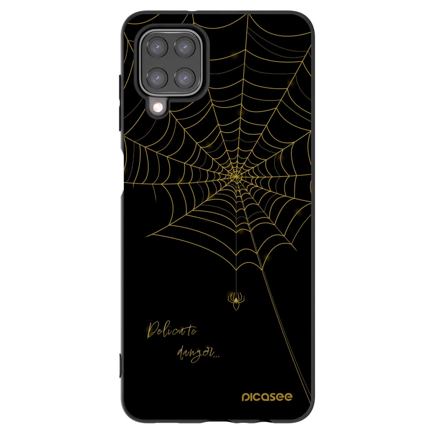 Picasee fekete szilikon tok az alábbi mobiltelefonokra Samsung Galaxy A12 A125F - Delicate danger