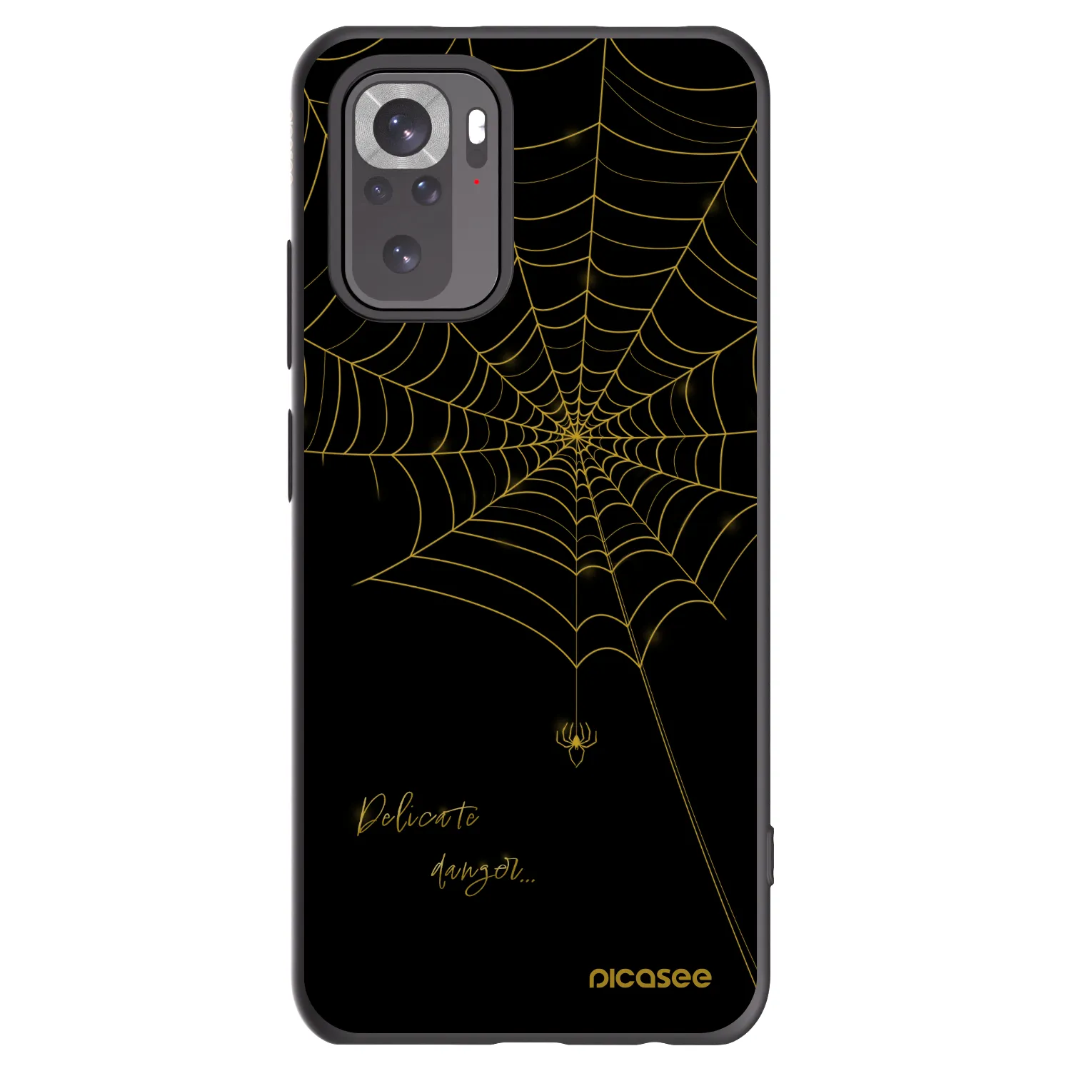 Picasee fekete szilikon tok az alábbi mobiltelefonokra Xiaomi Redmi Note 10 - Delicate danger