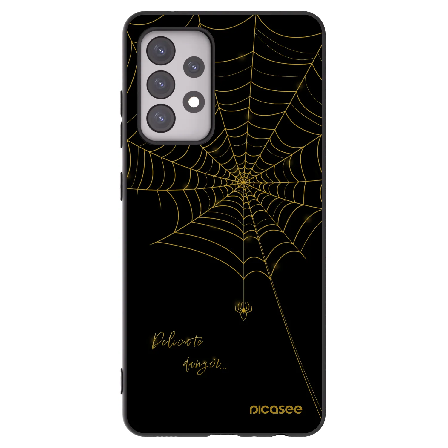 Picasee fekete szilikon tok az alábbi mobiltelefonokra Samsung Galaxy A52 5G A525F - Delicate danger
