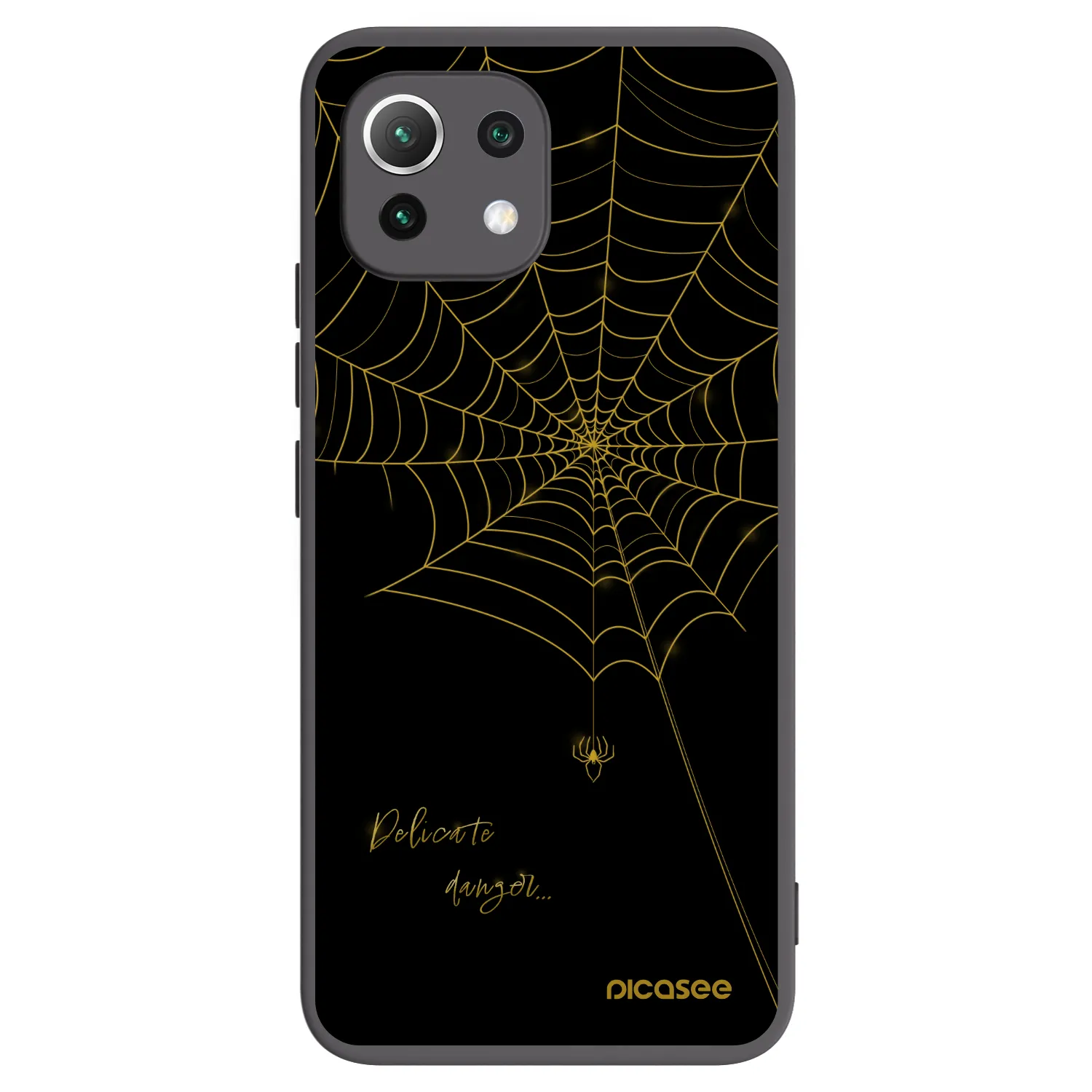 Picasee fekete szilikon tok az alábbi mobiltelefonokra Xiaomi Mi 11 Lite - Delicate danger