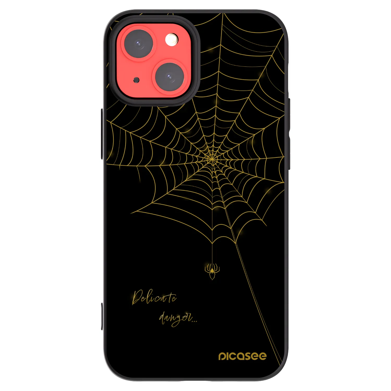 Picasee fekete szilikon tok az alábbi mobiltelefonokra Apple iPhone 13 mini - Delicate danger