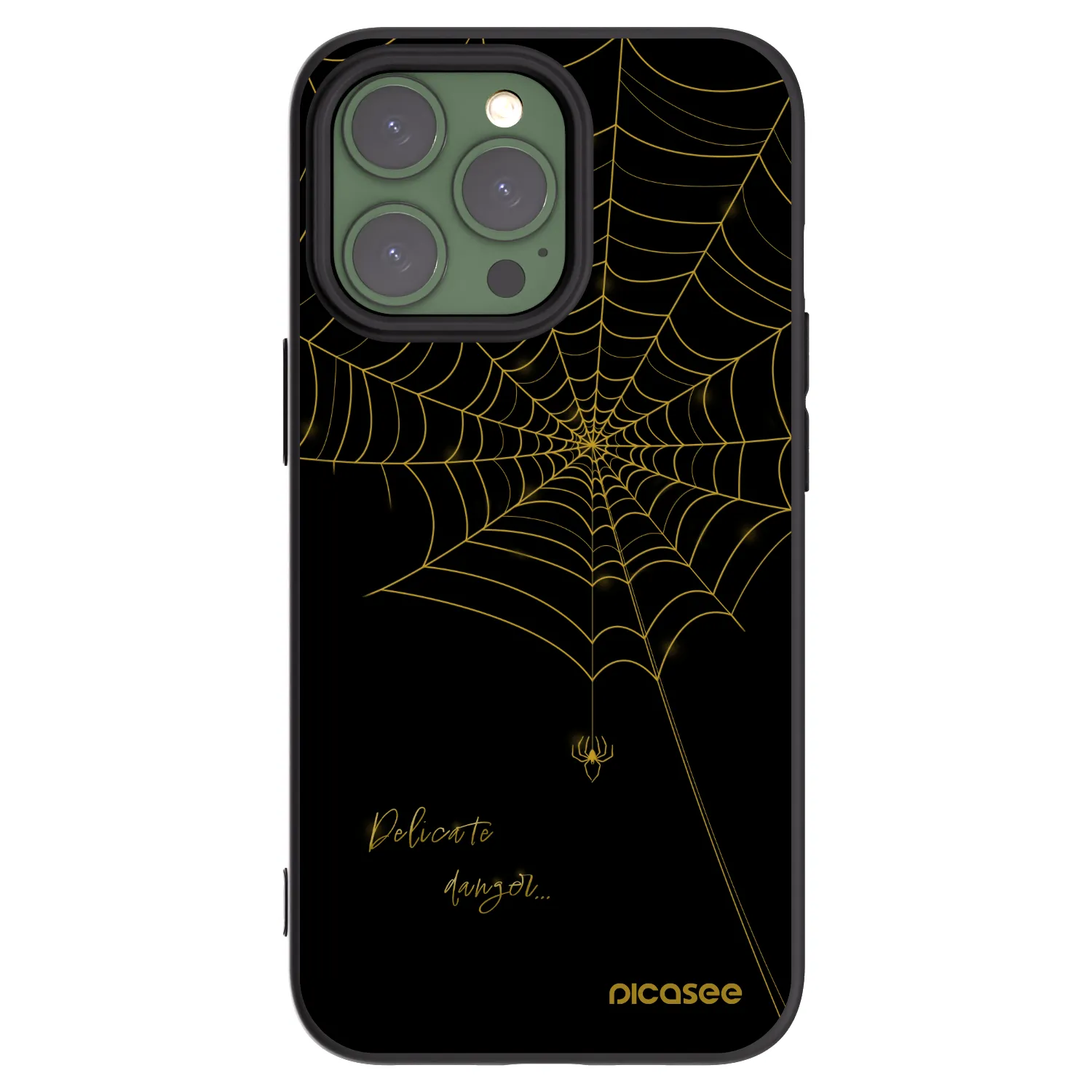 Picasee fekete szilikon tok az alábbi mobiltelefonokra Apple iPhone 13 Pro - Delicate danger