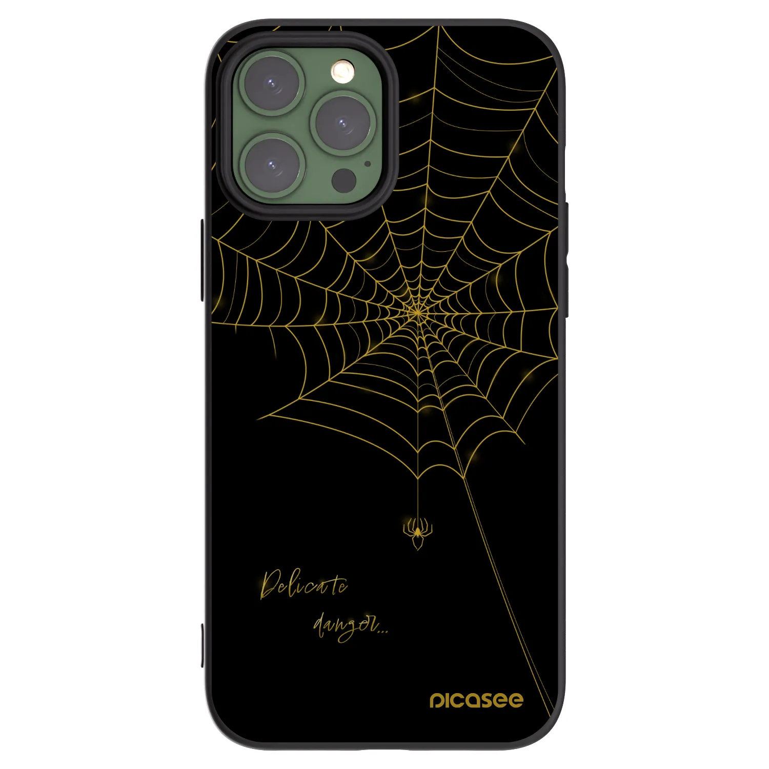 Picasee fekete szilikon tok az alábbi mobiltelefonokra Apple iPhone 13 Pro Max - Delicate danger