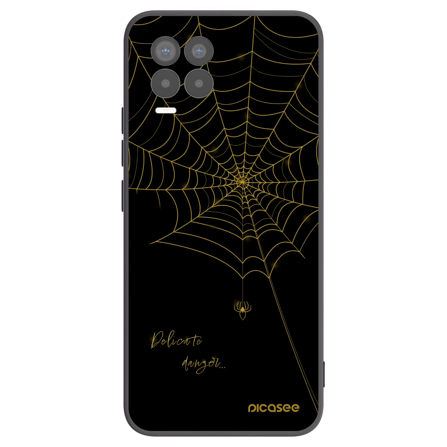Picasee fekete szilikon tok az alábbi mobiltelefonokra Realme 8 4G - Delicate danger