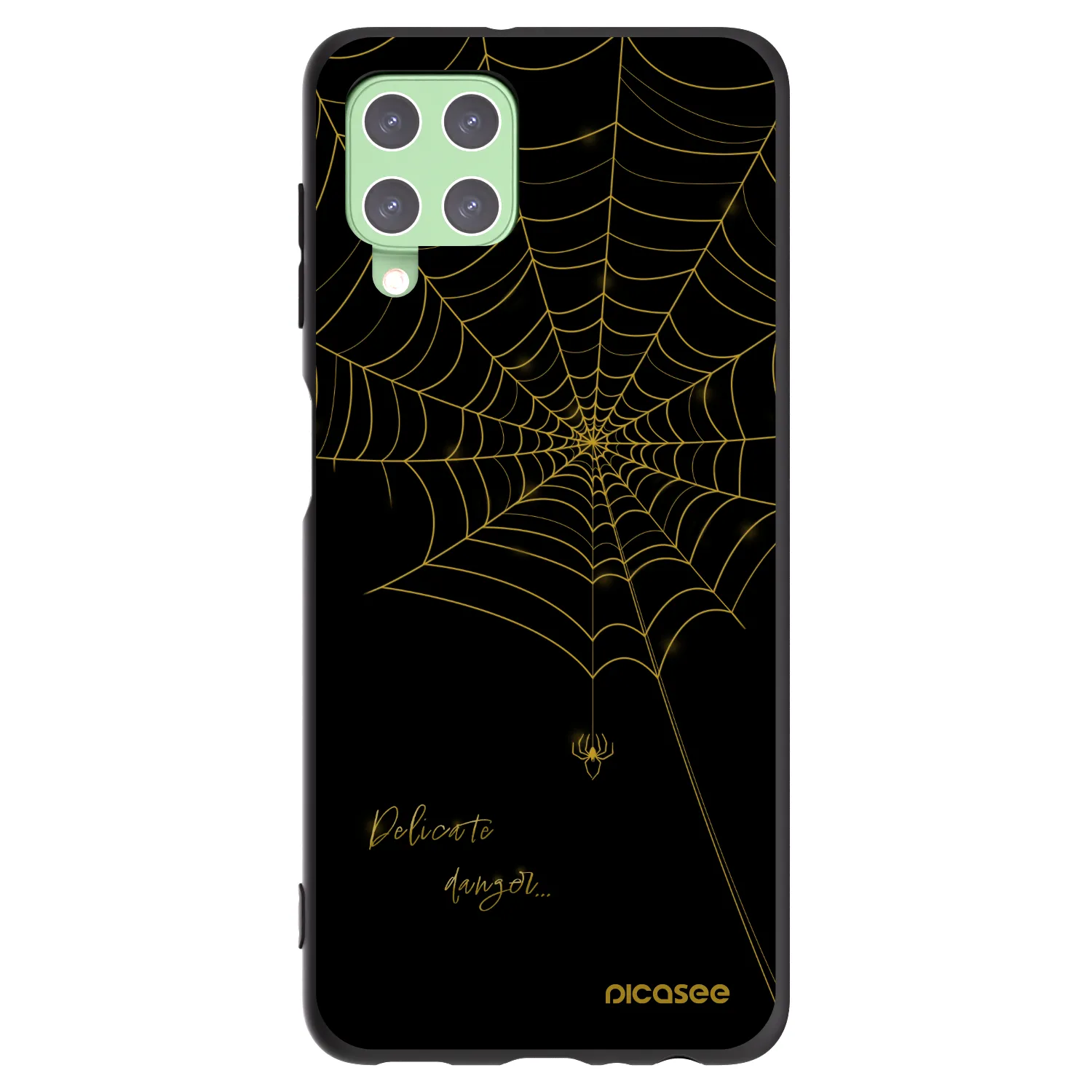 Picasee fekete szilikon tok az alábbi mobiltelefonokra Samsung Galaxy A22 A225F 4G - Delicate danger