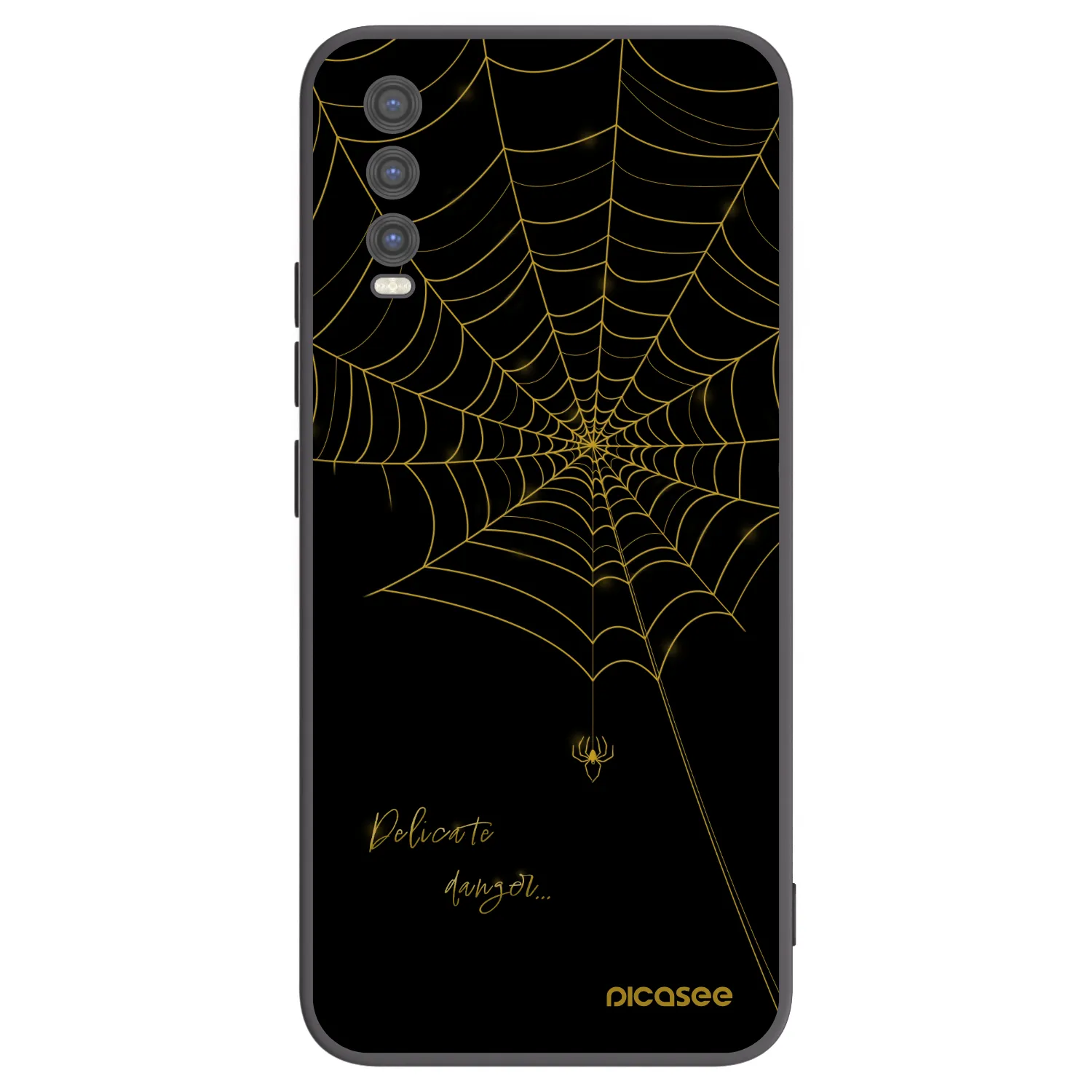 Picasee fekete szilikon tok az alábbi mobiltelefonokra Vivo Y20s - Delicate danger