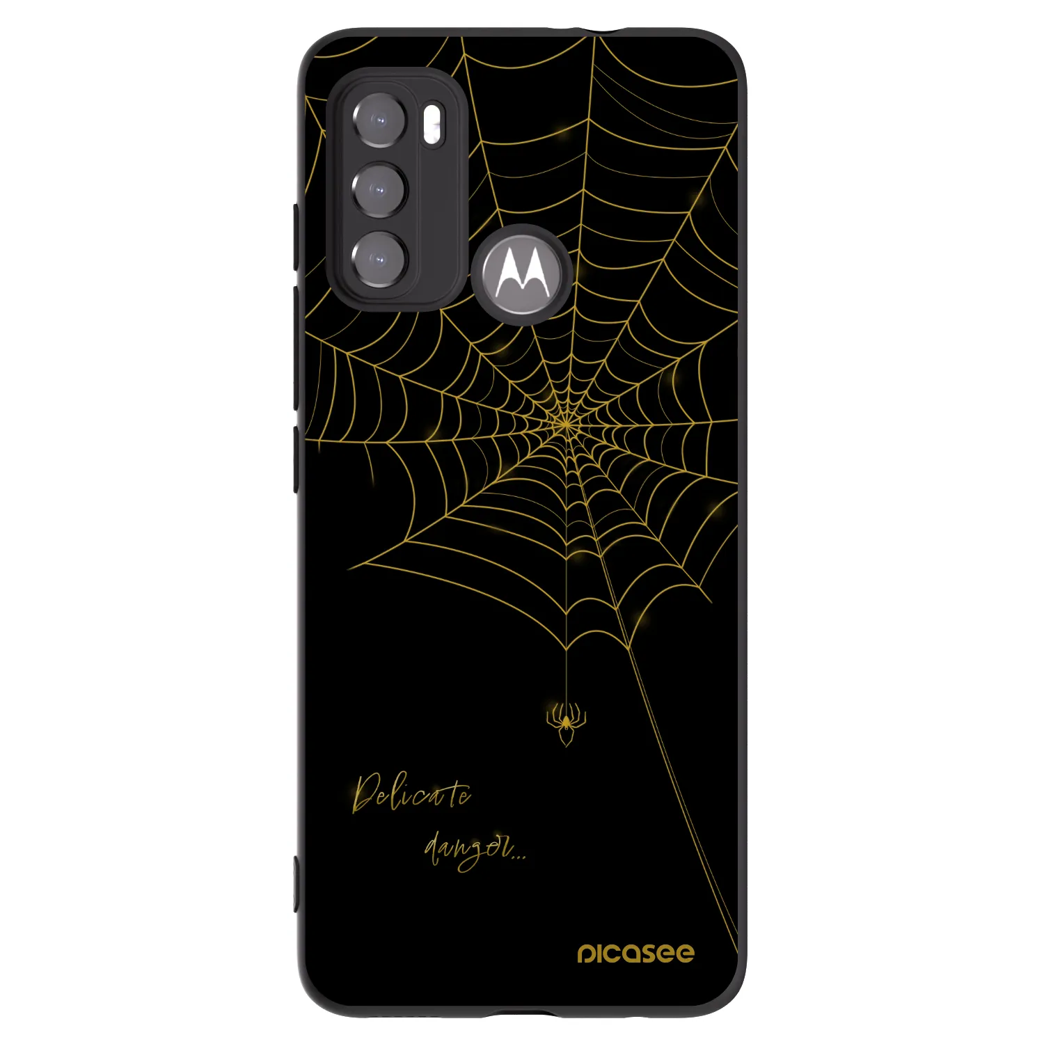 Picasee fekete szilikon tok az alábbi mobiltelefonokra Motorola Moto G60 - Delicate danger