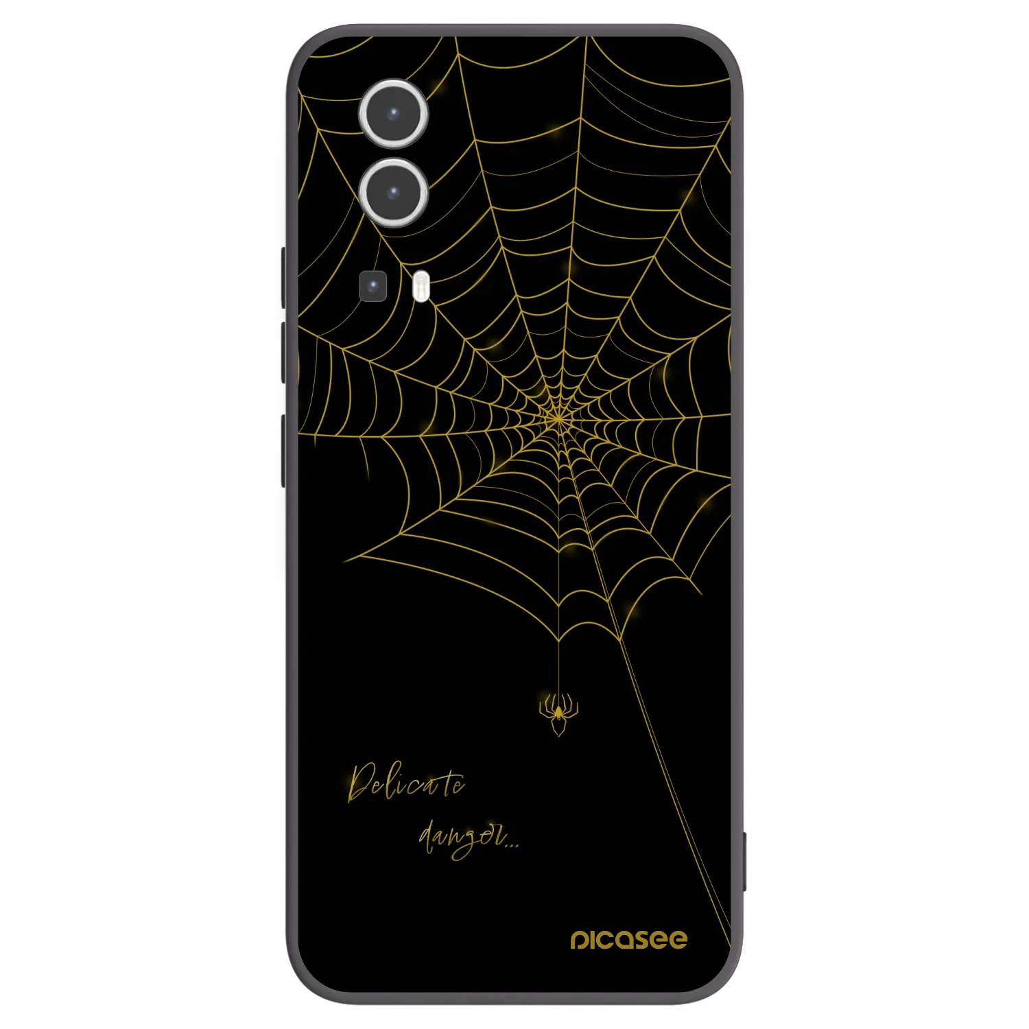 Picasee fekete szilikon tok az alábbi mobiltelefonokra Vivo Y72 5G - Delicate danger