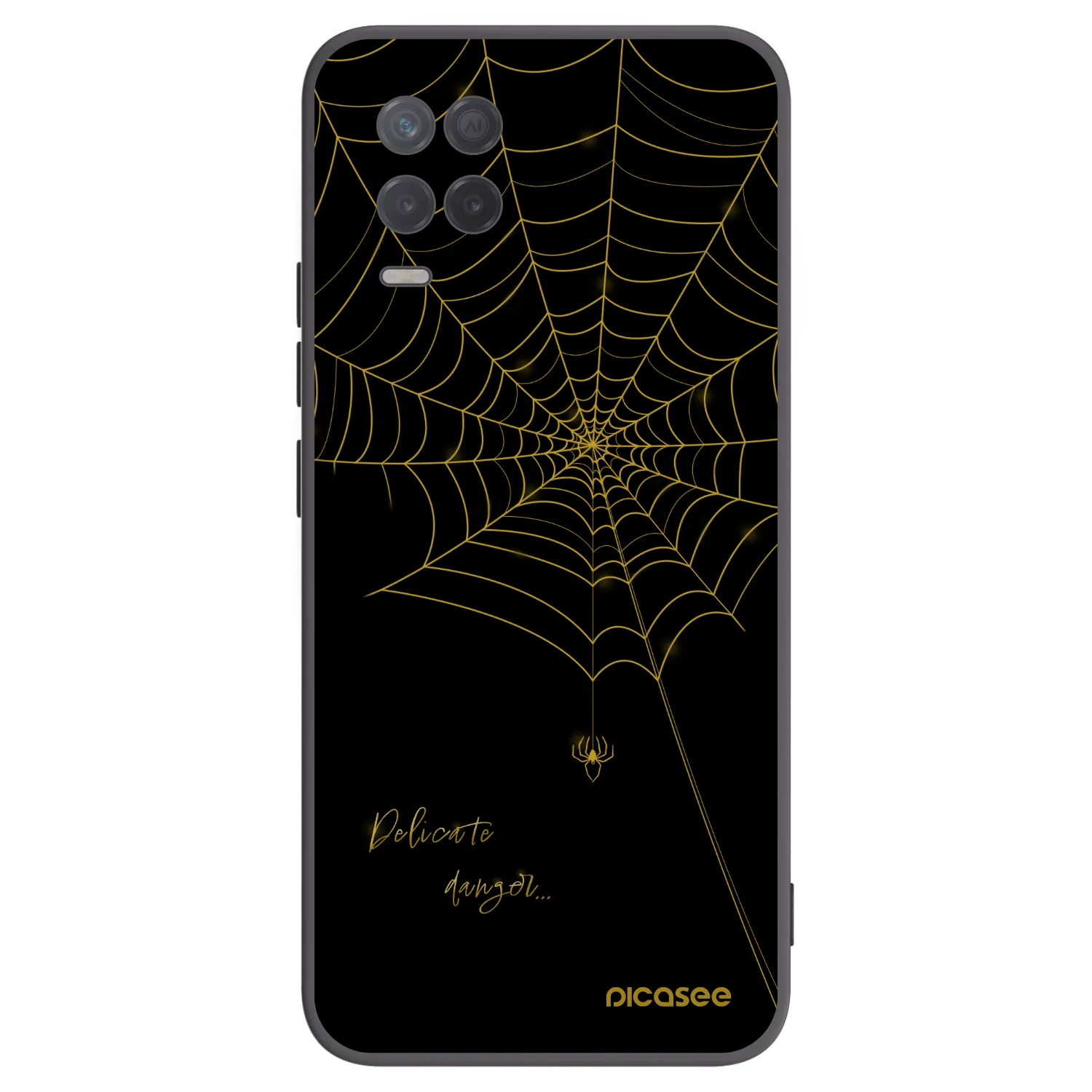 Picasee fekete szilikon tok az alábbi mobiltelefonokra Realme 8 5G - Delicate danger