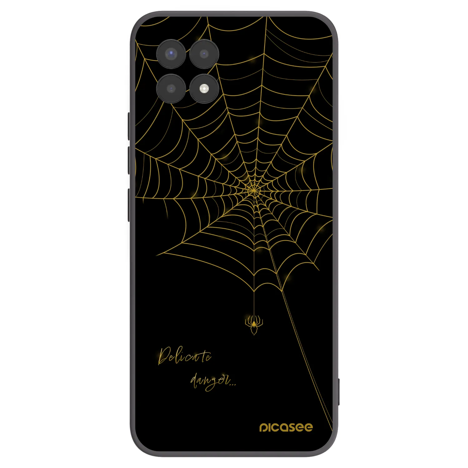 Picasee fekete szilikon tok az alábbi mobiltelefonokra Realme 8i - Delicate danger