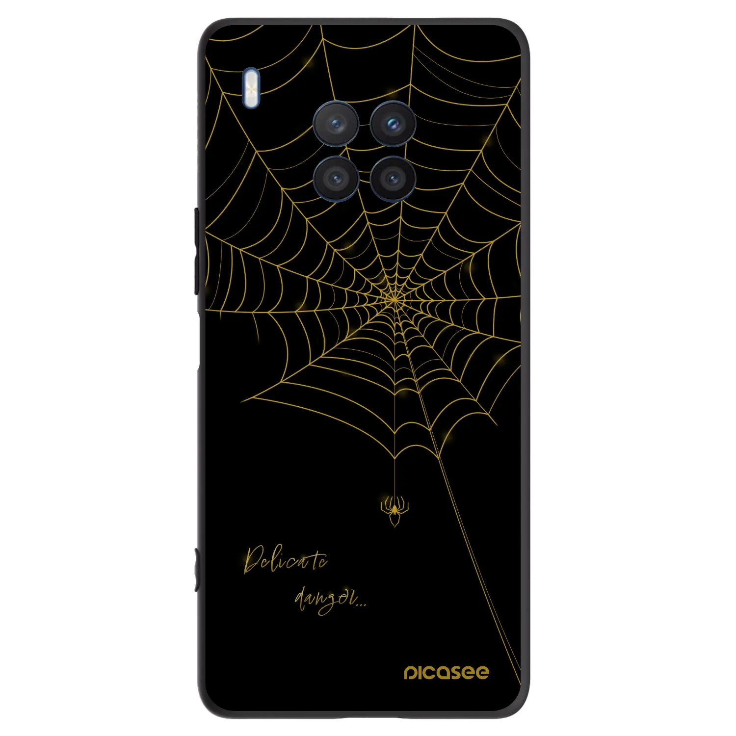 Picasee fekete szilikon tok az alábbi mobiltelefonokra Honor 50 Lite - Delicate danger