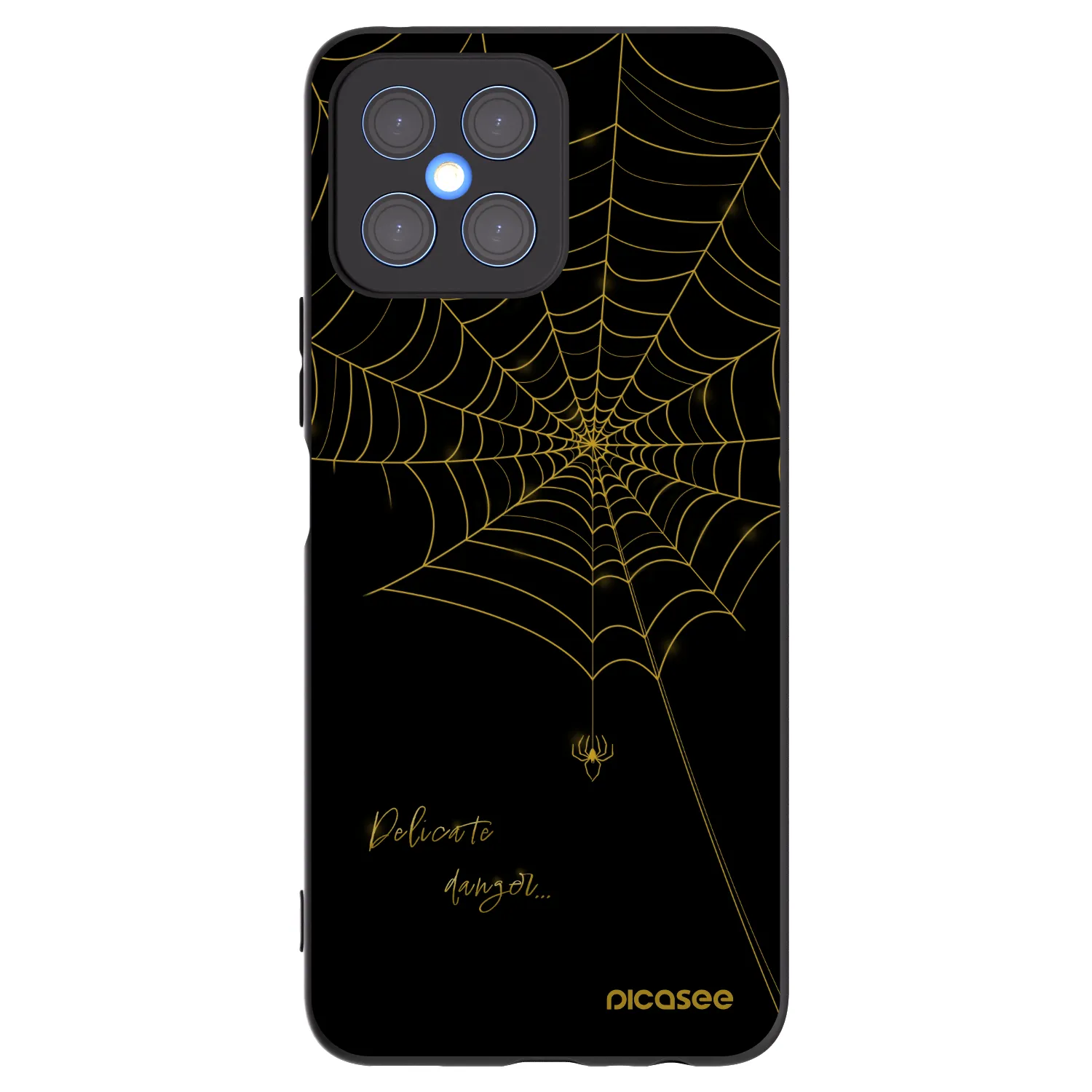 Picasee fekete szilikon tok az alábbi mobiltelefonokra Honor X8 4G - Delicate danger